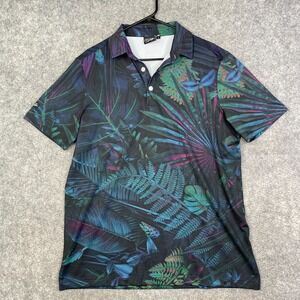 Sunday Swagger Shirt Mens Medium Polo Performance Floral AOP Golfer